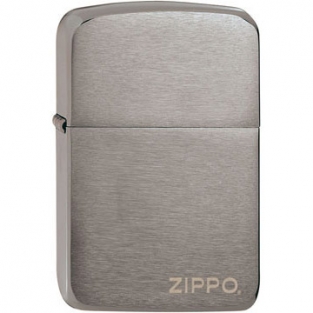 Zippo replica 1941 black ice met Zippo logo